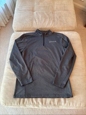 Spyder Men's Charcoal Gray Half-Zip Performance Top